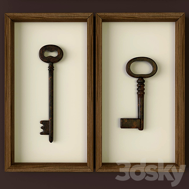 Restoration Hardware. Key Shadow Box Collection 3DSMax File - thumbnail 2