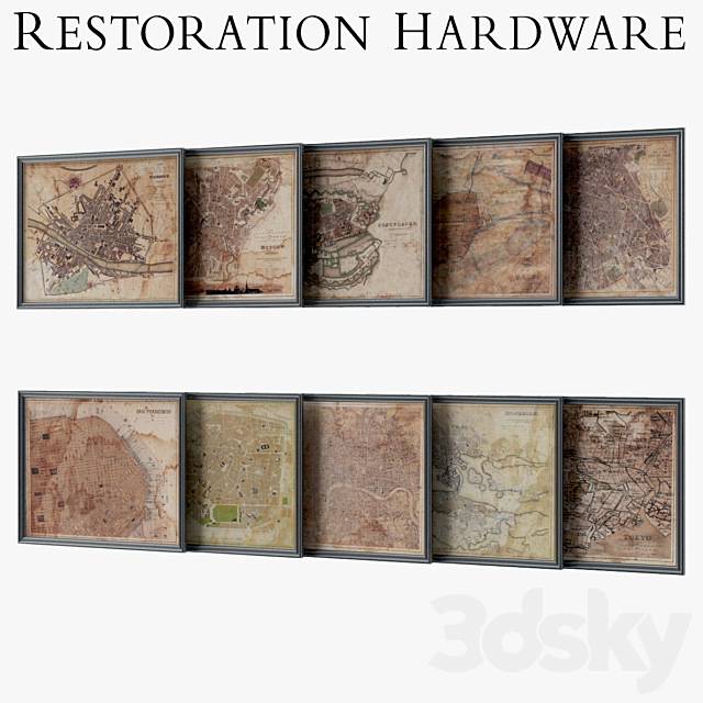 Restoration Hardware Maps 3DS Max Model - thumbnail 2