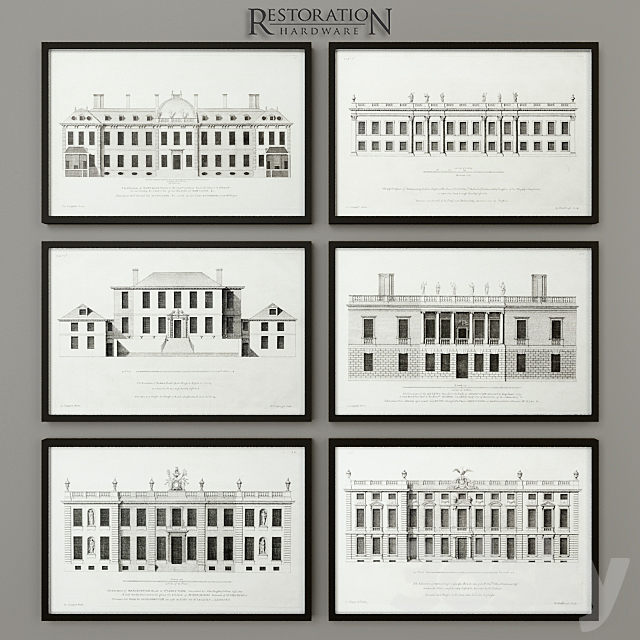 RH 18th C English Townhouse Collection 3ds Max - thumbnail 1