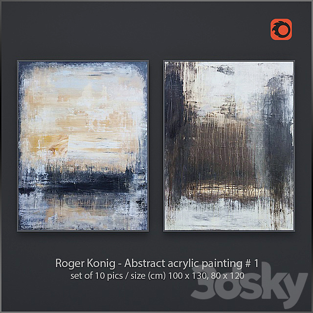 Roger Konig – Abstract painting 3ds Max - thumbnail 1