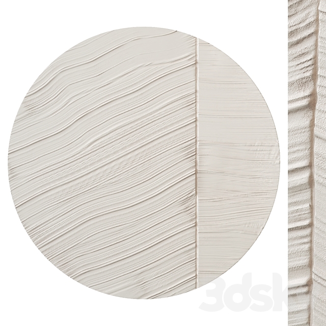 Round abstract plaster painting 3DSMax File - thumbnail 1