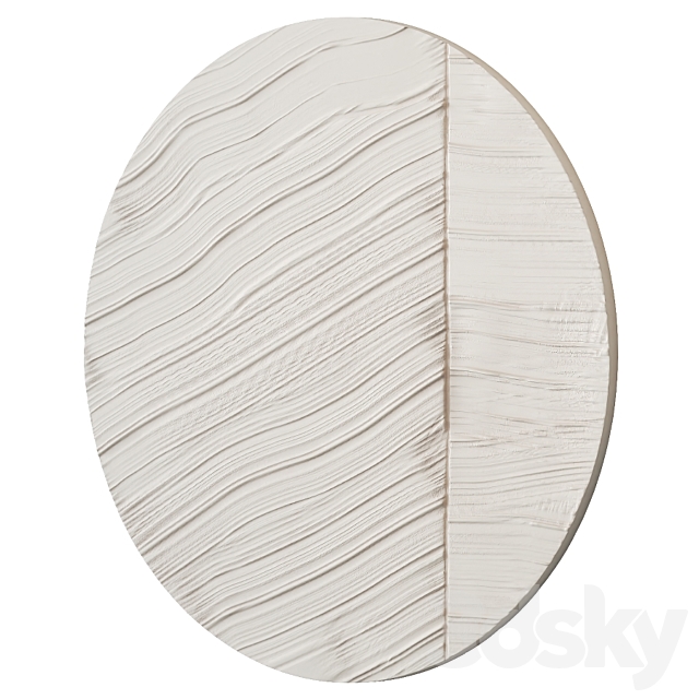 Round abstract plaster painting 3DSMax File - thumbnail 2