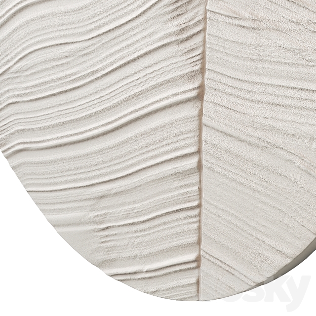 Round abstract plaster painting 3DSMax File - thumbnail 4