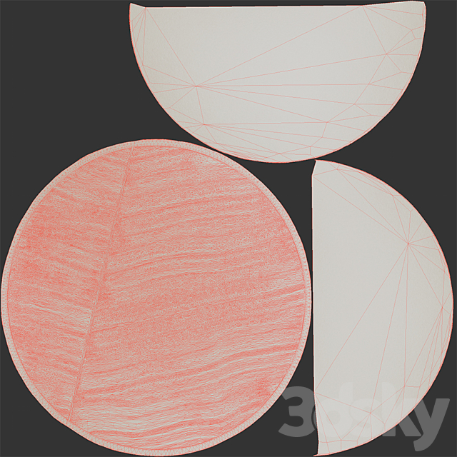 Round abstract plaster painting 3DSMax File - thumbnail 6