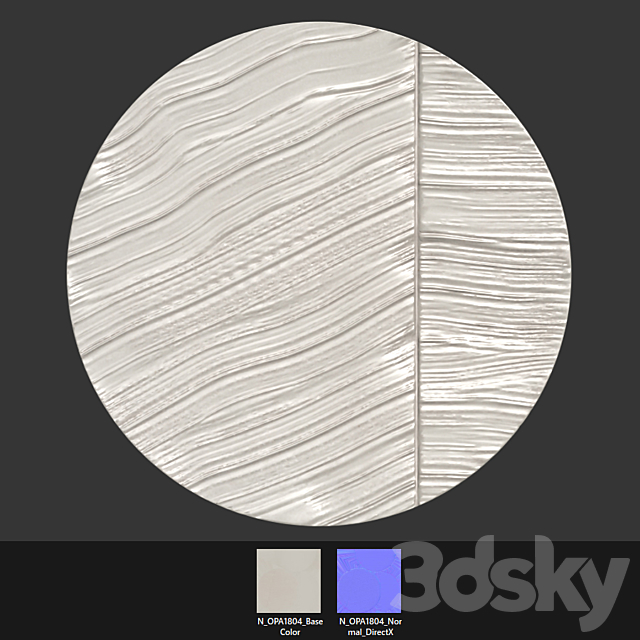 Round abstract plaster painting 3DSMax File - thumbnail 7