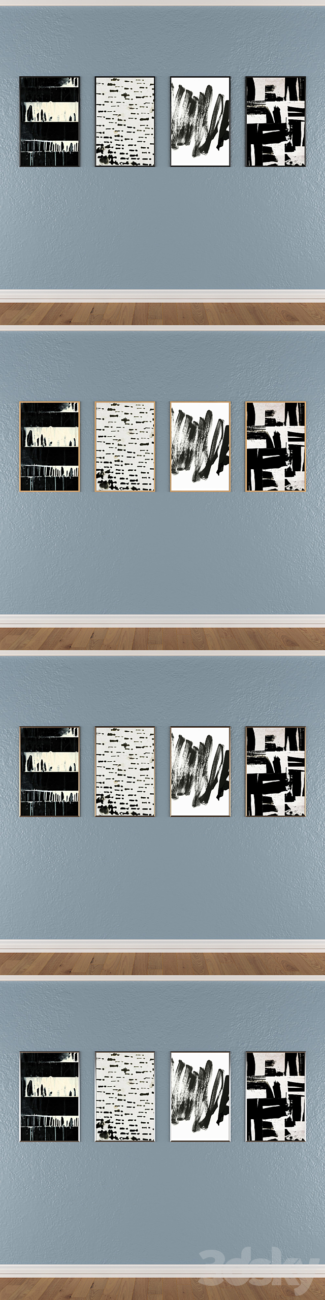 Set from wall paintings No 595 3ds Max - thumbnail 3