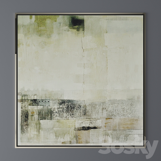 Set of abstract paintings 30 3DS Max Model - thumbnail 2