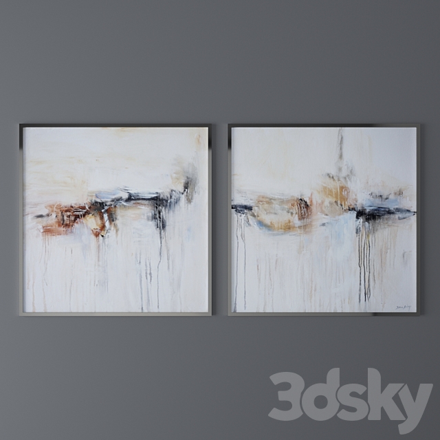 Set of abstract paintings 33 3ds Max - thumbnail 3