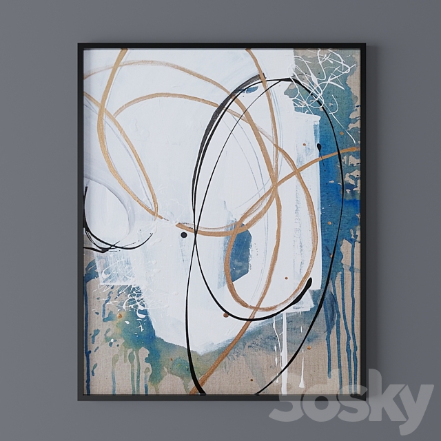 Set of abstract paintings 40 3ds Max - thumbnail 1