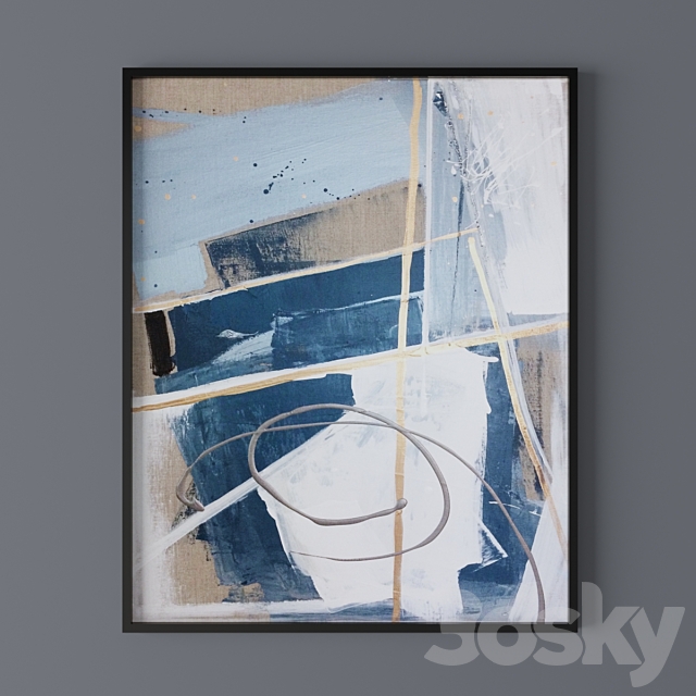 Set of abstract paintings 40 3ds Max - thumbnail 2