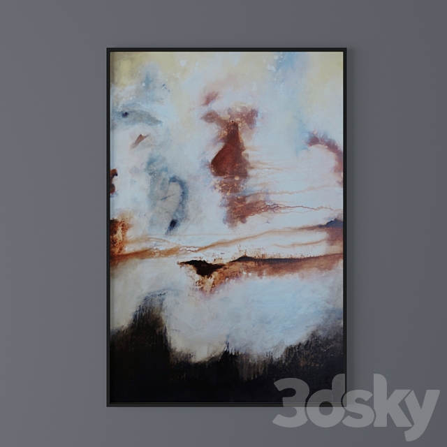 Set of abstract paintings 42 3ds Max - thumbnail 3