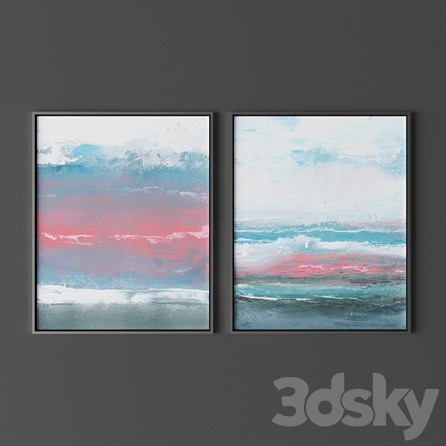 Set of abstract paintings 47 3ds Max - thumbnail 3