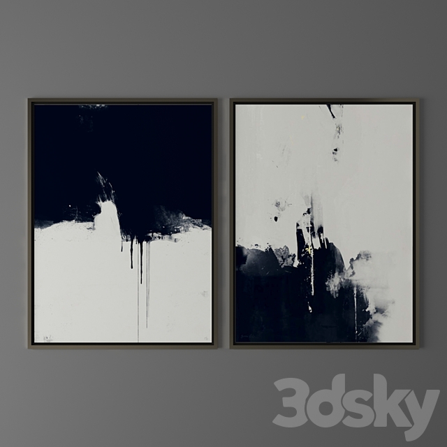 Set of abstract paintings 50 3ds Max - thumbnail 3