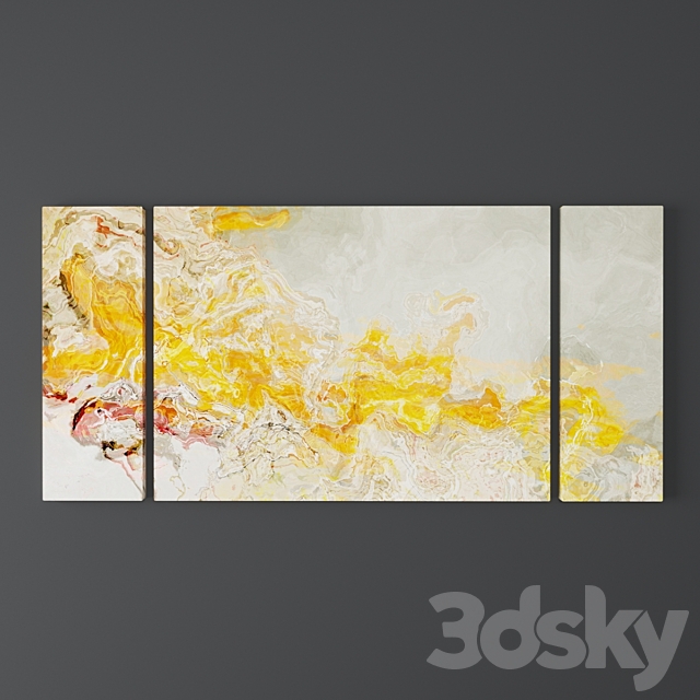 Set of abstract paintings from FinnellFineArt 3ds Max - thumbnail 2