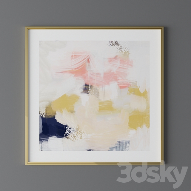 Set of abstract paintings13 3ds Max - thumbnail 2