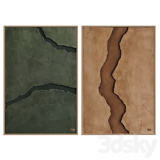 Set of art paintings from the Terra collection by Muddy 3ds Max - thumbnail 1