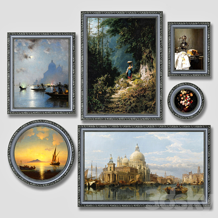 Set of classic paintings 3DS Max - thumbnail 1