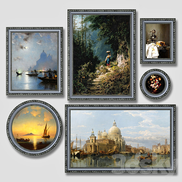 Set of classic paintings 3DSMax File - thumbnail 1