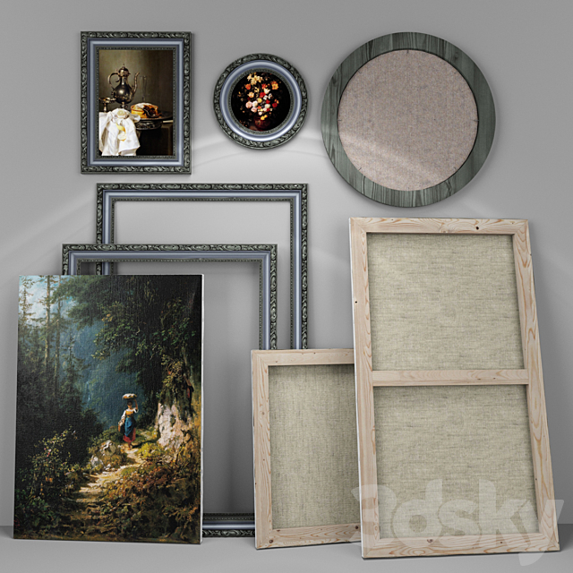 Set of classic paintings 3DSMax File - thumbnail 3