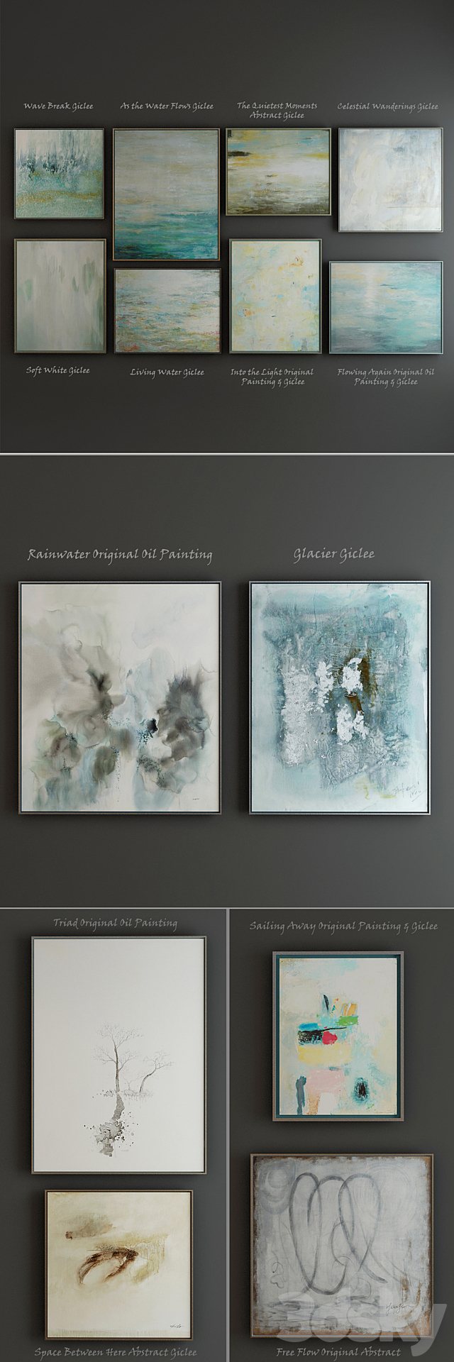 Set of modern paintings by John-Richard Collection 3DSMax File - thumbnail 2