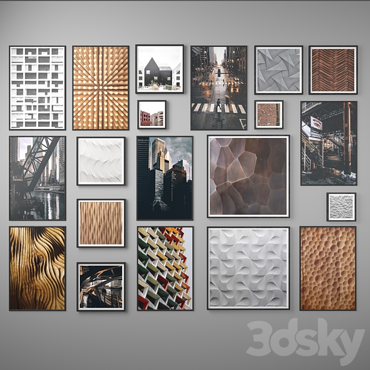 Set of paintings 55 3DS Max - thumbnail 1