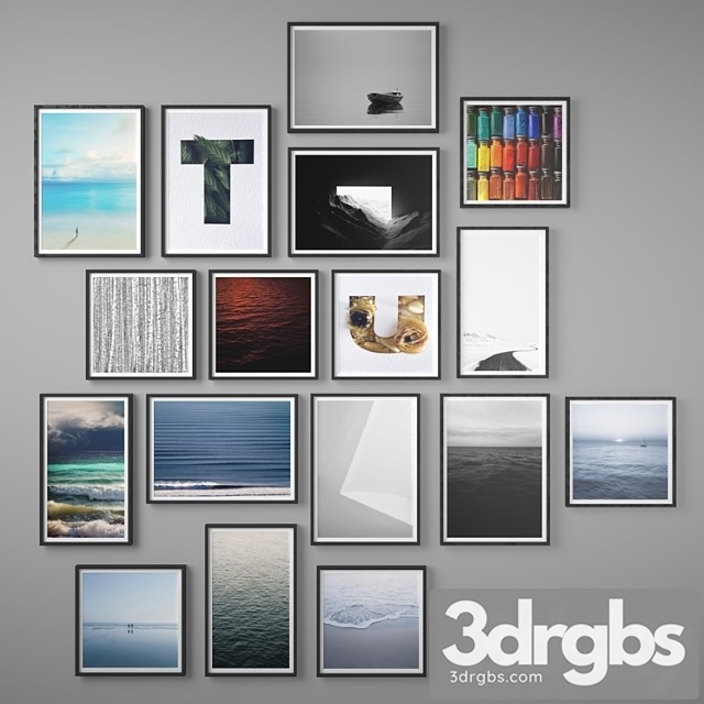 Set of paintings 57 3dsmax Download - thumbnail 1