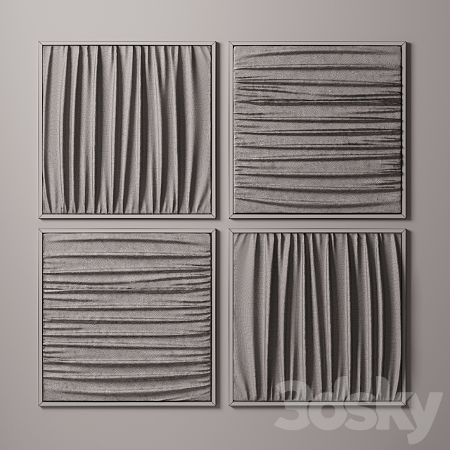 Set of relief paintings 3DS Max Model - thumbnail 2