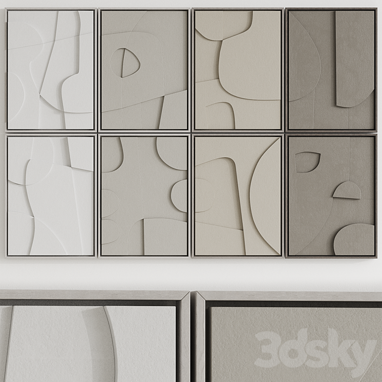 Set of relief panels edith beurskens 3DS Max Model - thumbnail 1