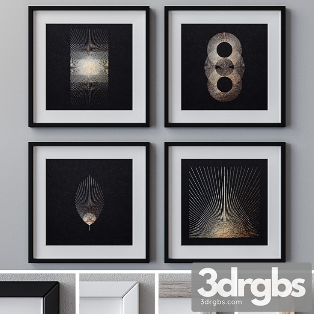 Set Of Wall Paintings 1455 3dsmax Download - thumbnail 1