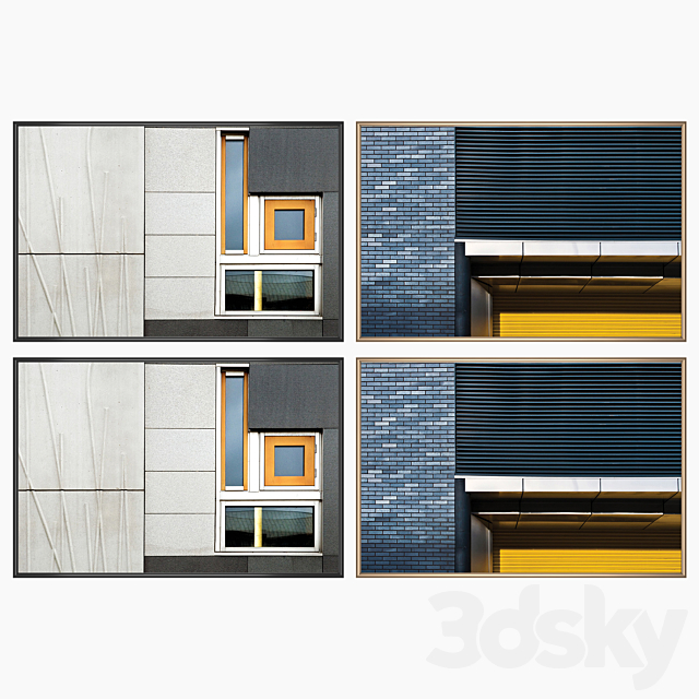 Set of wall paintings No 1218 3DSMax File - thumbnail 2