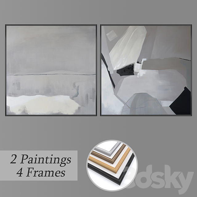 Set of wall paintings No 2767 3ds Max - thumbnail 1