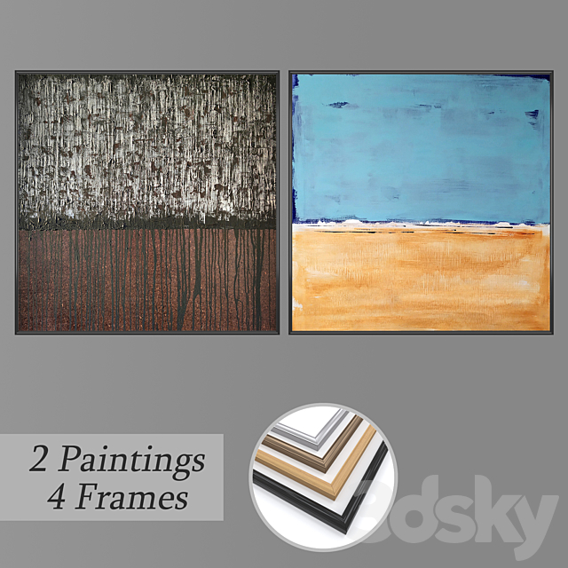 Set of wall paintings No 2796 3ds Max - thumbnail 1