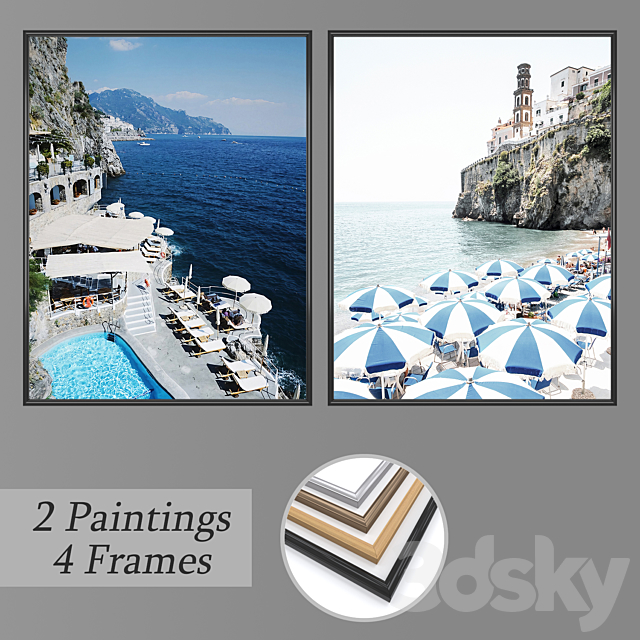 Set of wall paintings No 2980 3DSMax File - thumbnail 1