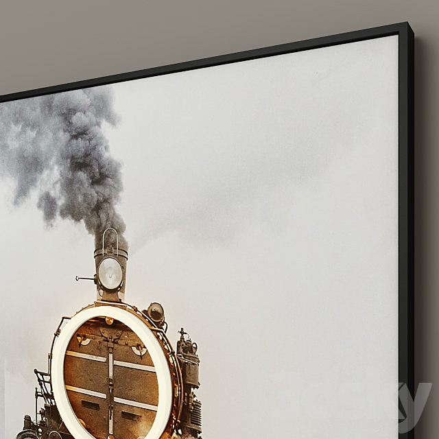 Steam Train Led Art RH 3DSMax File - thumbnail 2