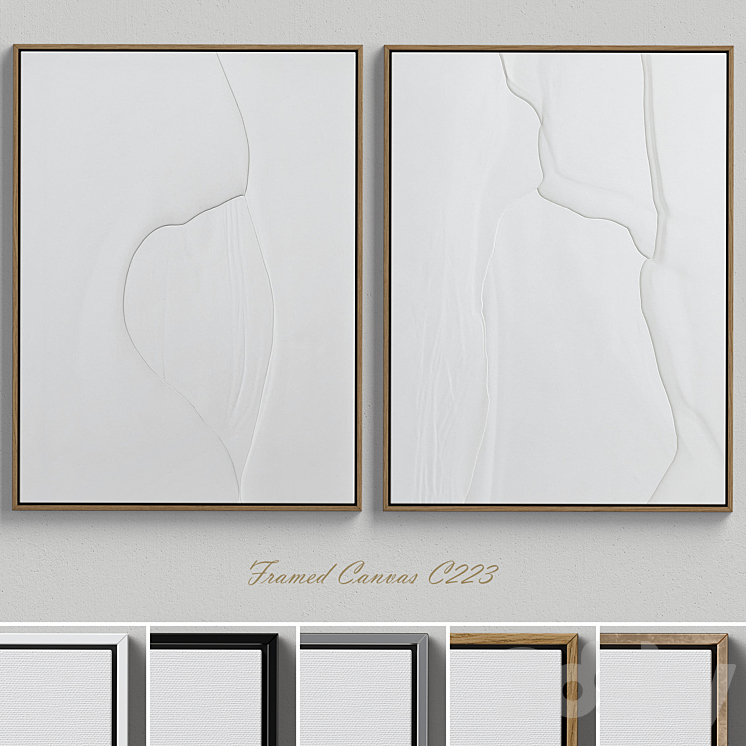 Textured Wall Art C-223 3DS Max Model - thumbnail 1