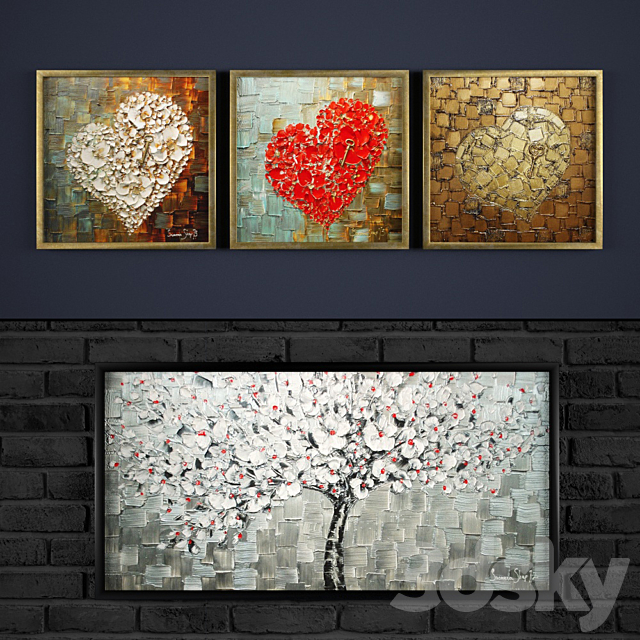 The collection of abstract paintings ?8 3DSMax File - thumbnail 2