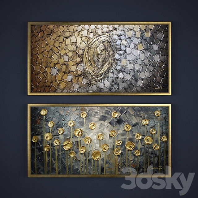 The collection of abstract paintings ?8 3DSMax File - thumbnail 3