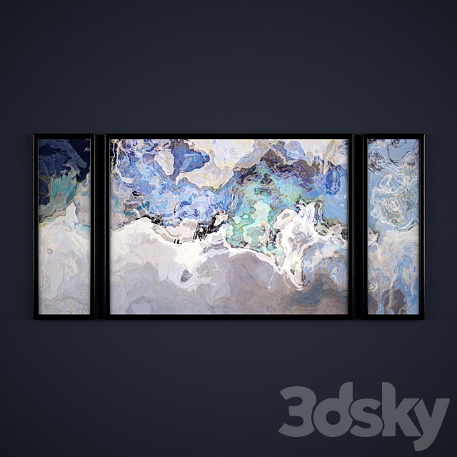 The collection of abstract paintings №7 3ds Max - thumbnail 2