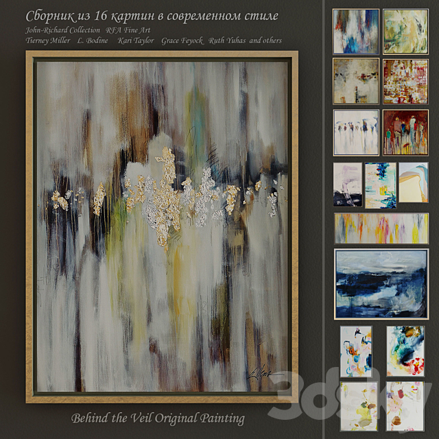 The collection of contemporary paintings (set-2) 3DSMax File - thumbnail 1