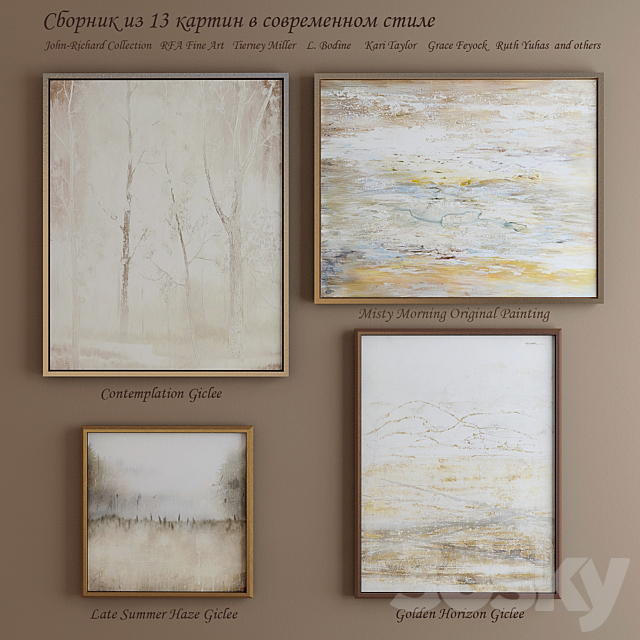 The collection of contemporary paintings (set-3) 3DSMax File - thumbnail 1