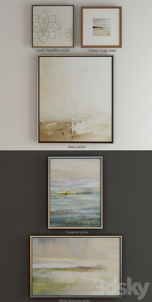 The collection of contemporary paintings (set-3) 3DSMax File - thumbnail 2