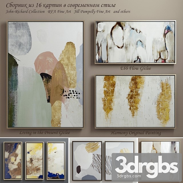 The Collection Of Contemporary Paintings Set 5 3dsmax Download - thumbnail 1