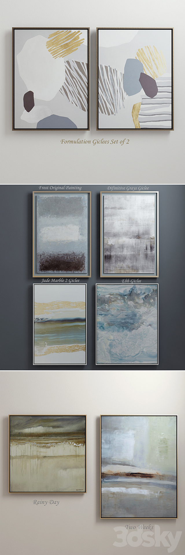 The collection of contemporary paintings (set-5) 3DSMax File - thumbnail 2