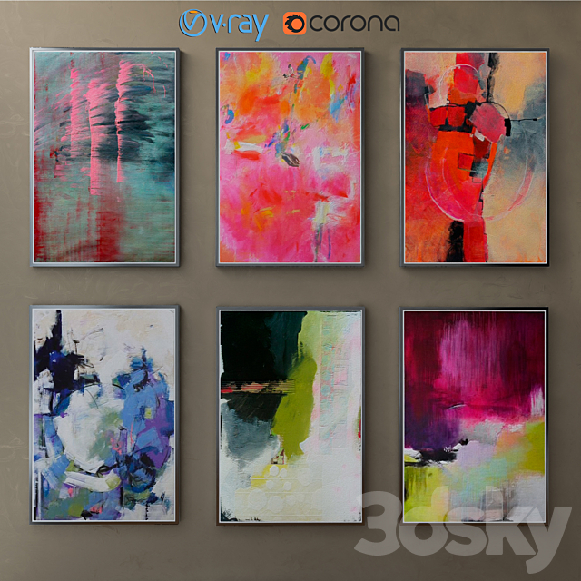 The collection of paintings abstract part 2 3ds Max - thumbnail 1