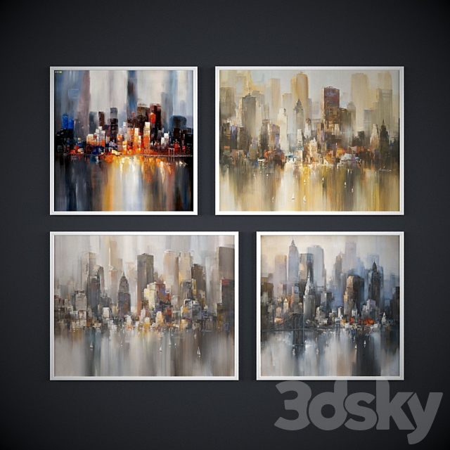 The collection of paintings. the city of New-York 3DSMax File - thumbnail 1