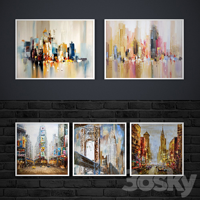 The collection of paintings. the city of New-York 3DSMax File - thumbnail 2