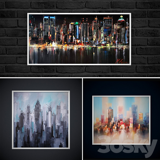 The collection of paintings. the city of New-York 3DSMax File - thumbnail 3