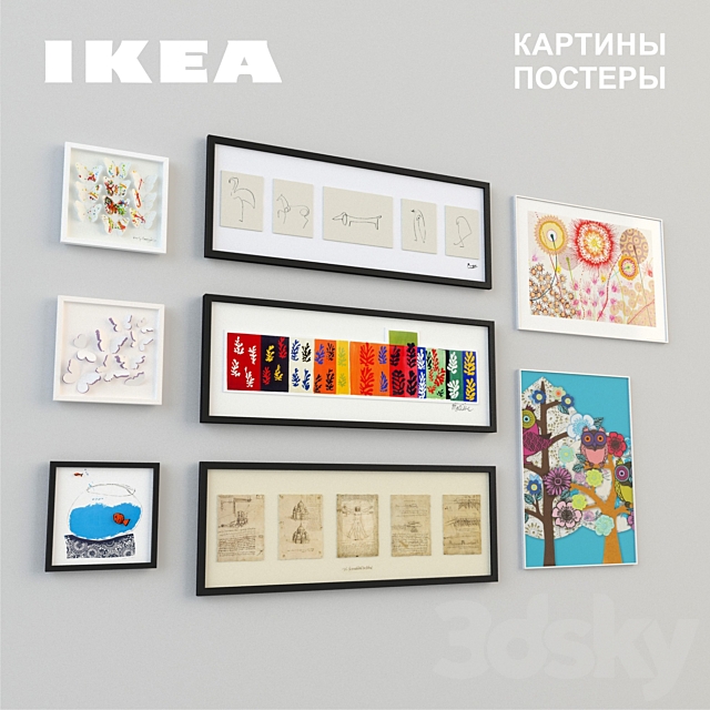 The paintings and posters IKEA 3DSMax File - thumbnail 1