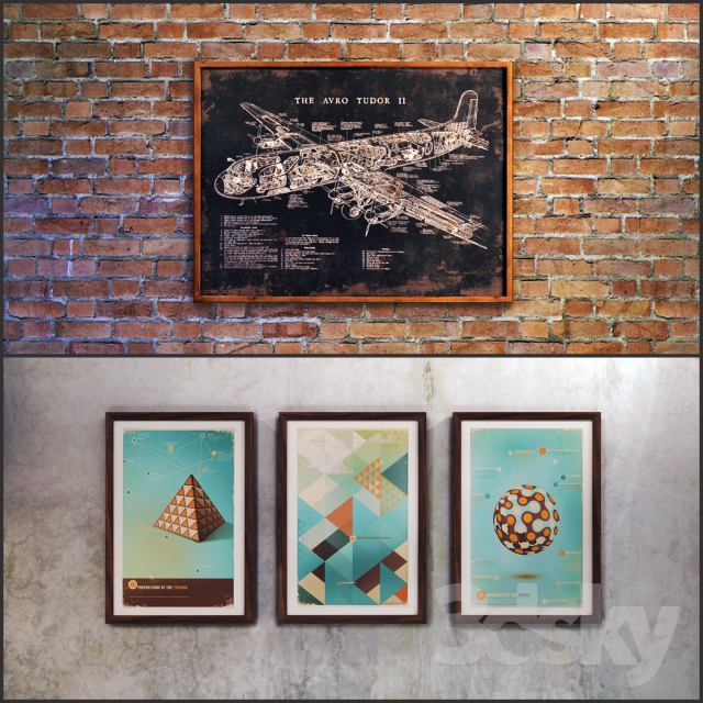 The picture in a frame: 6 piece (Collection 12) Loft 3DS Max - thumbnail 3