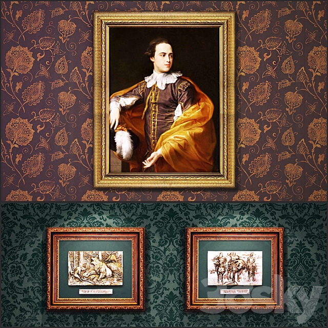 The picture in a frame (a collection of 4) 3DSMax File - thumbnail 1